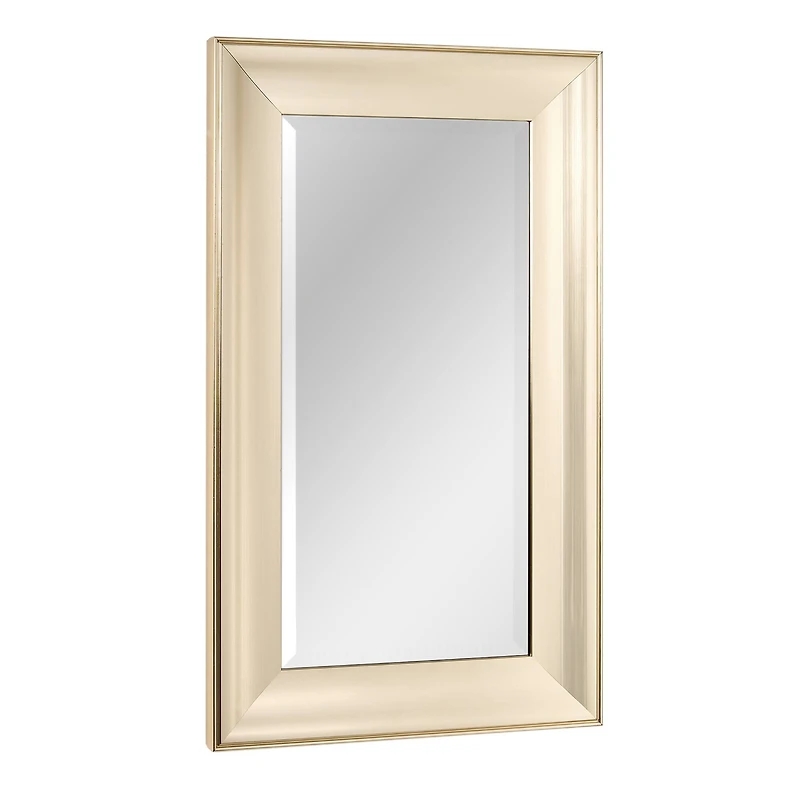 Head West 29.5" Traditional Brushed Nickel Framed Wall Vanity Mirror