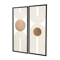 Modern Layered Arch & Gold Circle Wall Décor Set