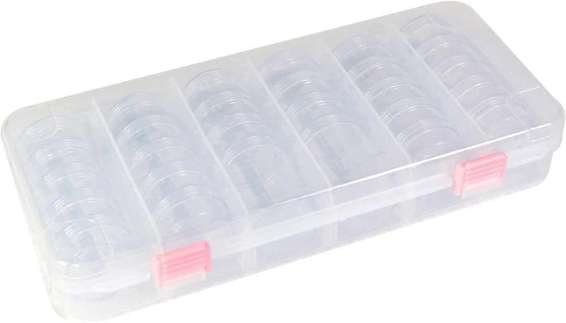 Everything Mary Large Plastic Bead Storage Box with Jars