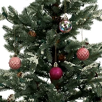 7 Pack 1.5" Pink Shatterproof Ball Ornaments by Ashland®