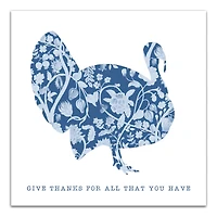 Floral Blue Turkey Canvas Wall Art