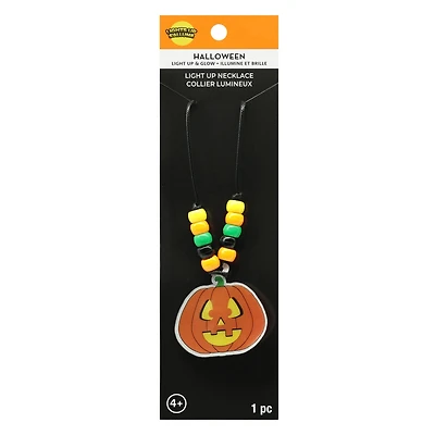 Jack-O'-Lantern Light-Up Necklace