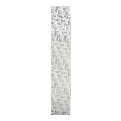 Gray Flowers Indoor/Outdoor Table Runner