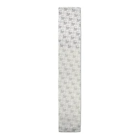 Gray Flowers Indoor/Outdoor Table Runner
