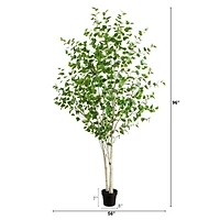 8ft. Artificial Birch Tree with Real Touch Leaves