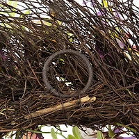 24" Butterfly & Wildflower Floral Twig Spring Wreath