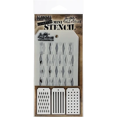 Stampers Anonymous Tim Holtz® Mini Layered Stencil Set #36