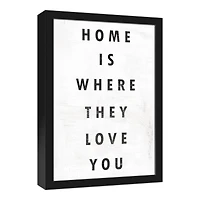 Home Is Where They Love You 13.73" x 19.73" Black Framed Canvas