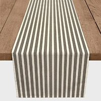 90" Brown Stripes Cotton Twill Table Runner