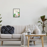 Stupell Industries Happy Easter Bunny Rabbit Greens Eggs Basket Framed Giclee Art