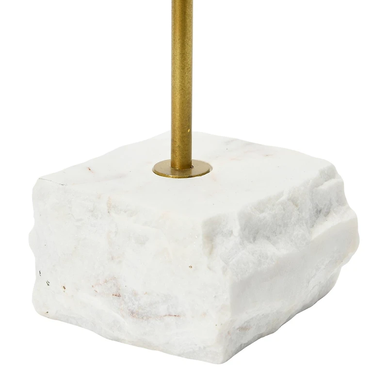 Hello Honey® 18" Gray Agate Accent on Metal & Marble Stand