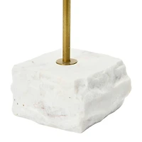 Hello Honey® 18" Gray Agate Accent on Metal & Marble Stand