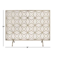 Gold Metal Modern Fireplace Screen