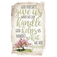 New Horizon God Doesn't Give Us Wood Plaque With Easel