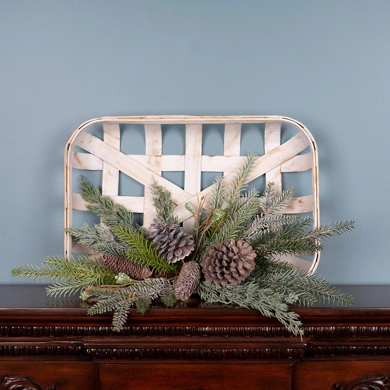 20.5" Pinecone Wood Wall Hanging