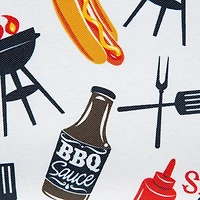 DII® 120" BBQ Fun Print Outdoor Tablecloth with Zipper