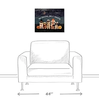 No Tricks Just Treats Pups 20" x 16" Canvas Wall Art