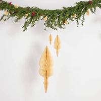 Hello Honey® Cream Honeycomb Finial Paper Ornament Set