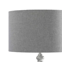 Silver Glass Traditional Table Lamp, 27" x 16" x 16"