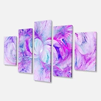 Designart - Light Purple Fractal Texture - Contemporary Canvas Art Print