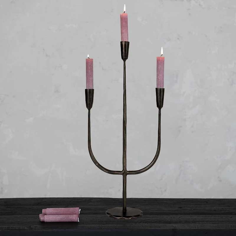 Hello Honey® 21.5" Black Metal Candelabra