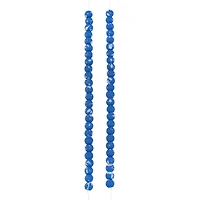12 Pack: Blue & White Matte Glass Round Beads, 7mm by Bead Landing™