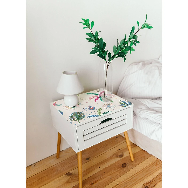 RoomMates White Multi Nuit Tropicale Peel & Stick Wallpaper