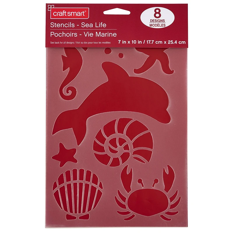 Sea Life Stencils by Craft Smart®, 7" x 10"