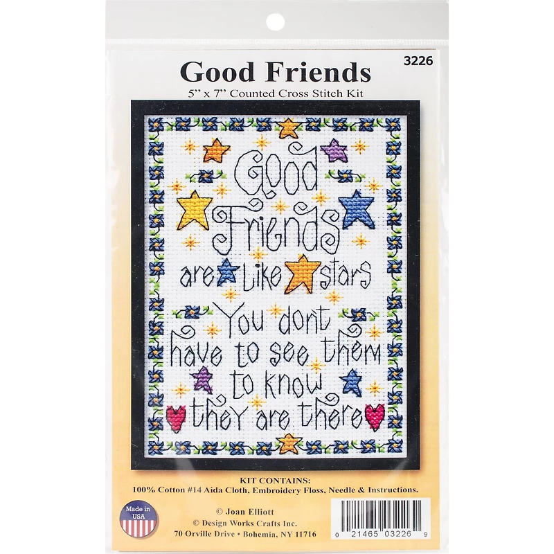 Design Works™ Good Friends Counted Cross Stitch Kit