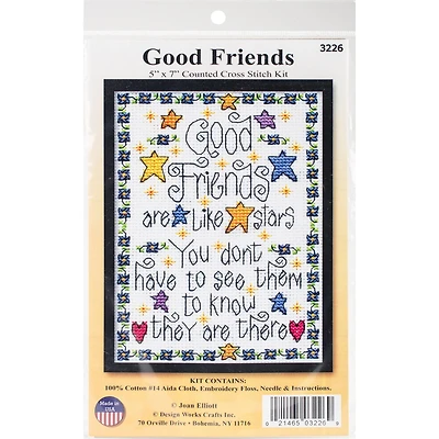 Design Works™ Good Friends Counted Cross Stitch Kit