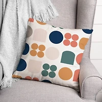 Retro Shapes Throw Pillow