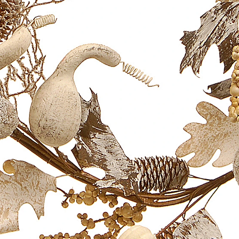 6ft. White Pumpkin and Pinecone Garland
