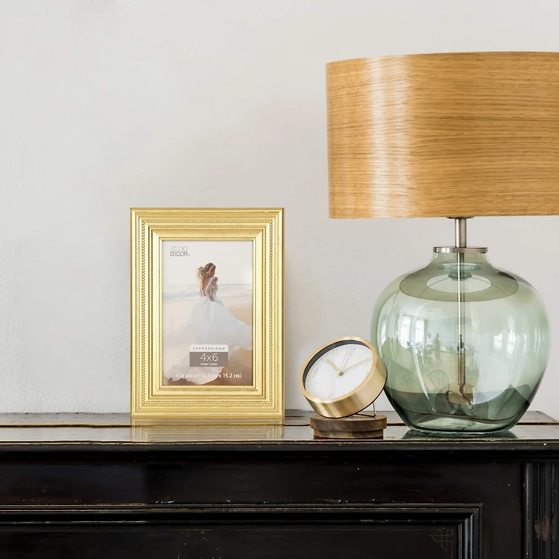 Expressions™ Metallic Gold Beaded Frame by Studio Décor