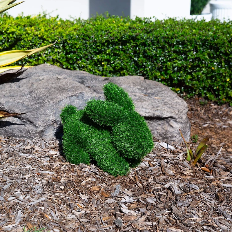 14in. UV Resistant Artificial Grass Garden Plush Topiary Bunny Rabbit (Indoor/Outdoor)