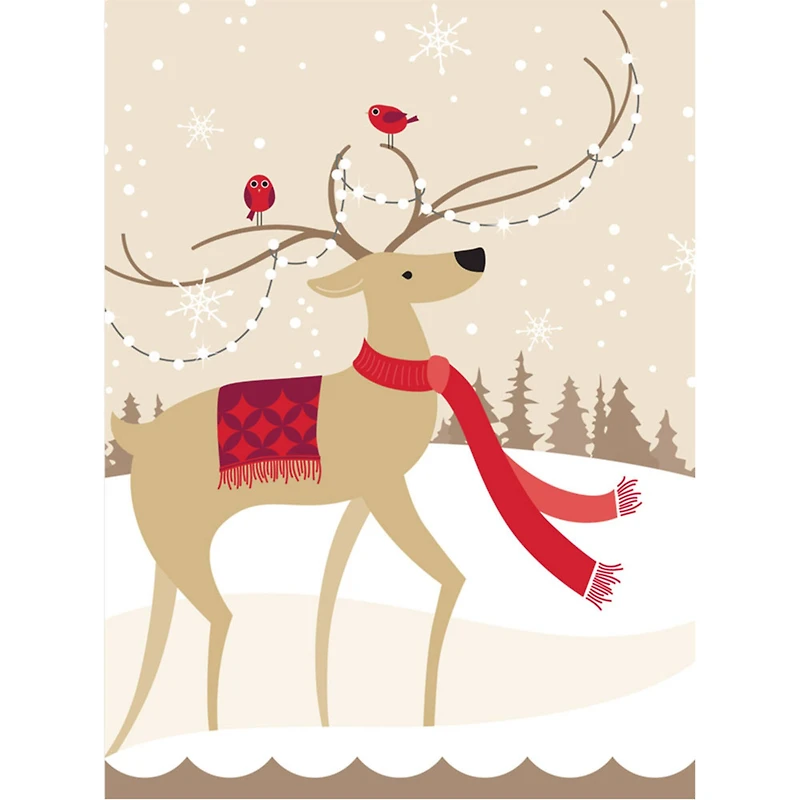 JAM Paper 6.25" x 4.625" Decadent Assortment Christmas Cards Set, 25ct.