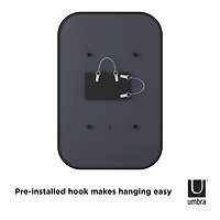 Umbra 36" Black Hub Rectangular Mirror