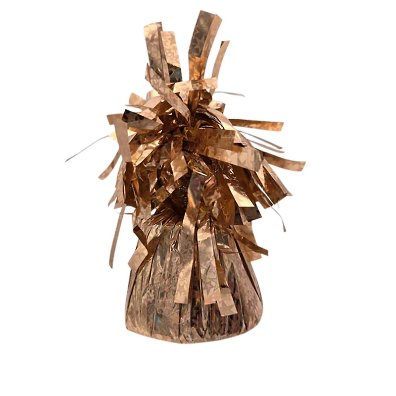 6oz. Rose Gold Print Foil Fringe Balloon Weight