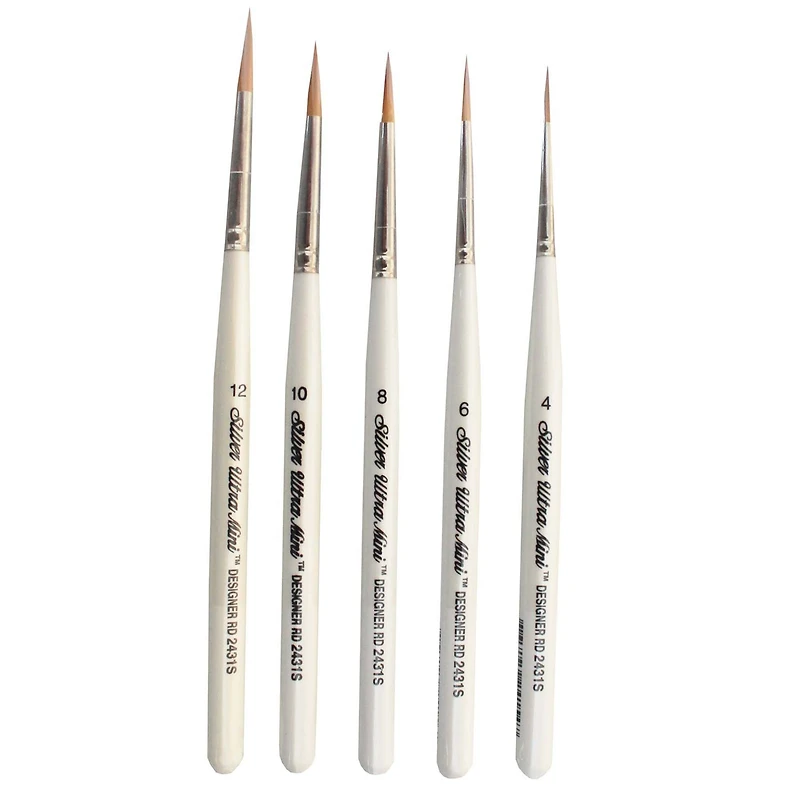 Silver Brush Limited Ultra Mini® Designer Rounds Brushes, Set of 7