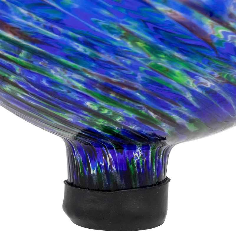 10" Blue & Green Swirl Pattern Outdoor Garden Gazing Ball
