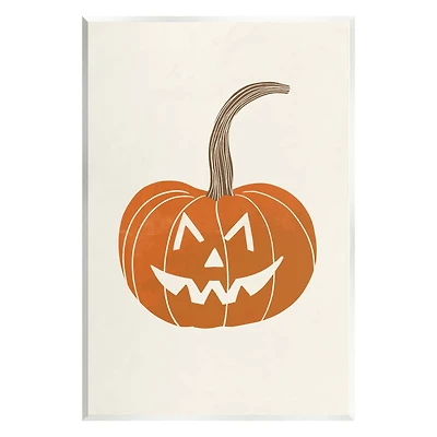 Stupell Industries Happy Jack-o-Lantern Smile Wall Plaque Art