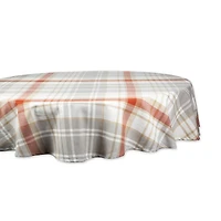 DII® 70" Round Plaid Thanksgiving Cozy Picnic Tablecloth