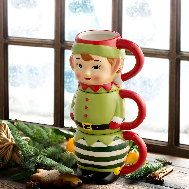 12oz. Elf Stacking Mug Set