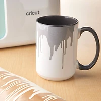 8 Pack: Cricut® 15oz. White & Gray Ceramic Mug Blank