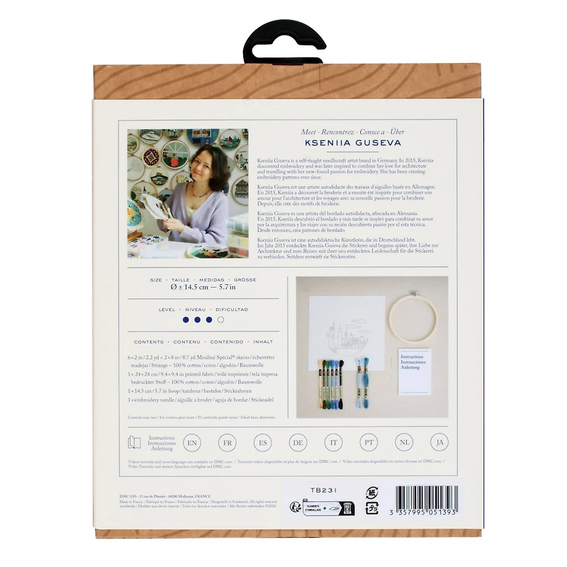 DMC® NYC Intermediate Embroidery Kit with Hoop