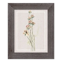 Framed Western Faded Linen Floral Print