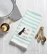 DII® Cat Greeting Embroidered Dishtowels, 2ct.