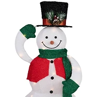 36" LED Animated Hat Tipping Snowman Christmas Figure