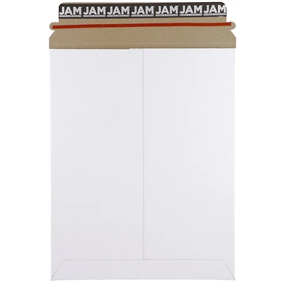 JAM Paper 9" x 11.5" White Flat Photo Mailer Peel & Seal Closure Envelopes, 6ct.