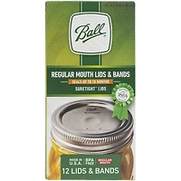 Ball® Silver Canning Jar Lids With Bands, 12ct.
