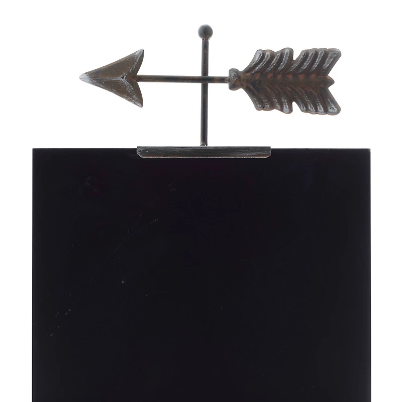 20" Black Metal Farmhouse Chalkboard Sign